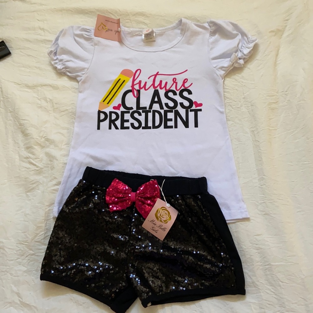 Girls matching back to school set